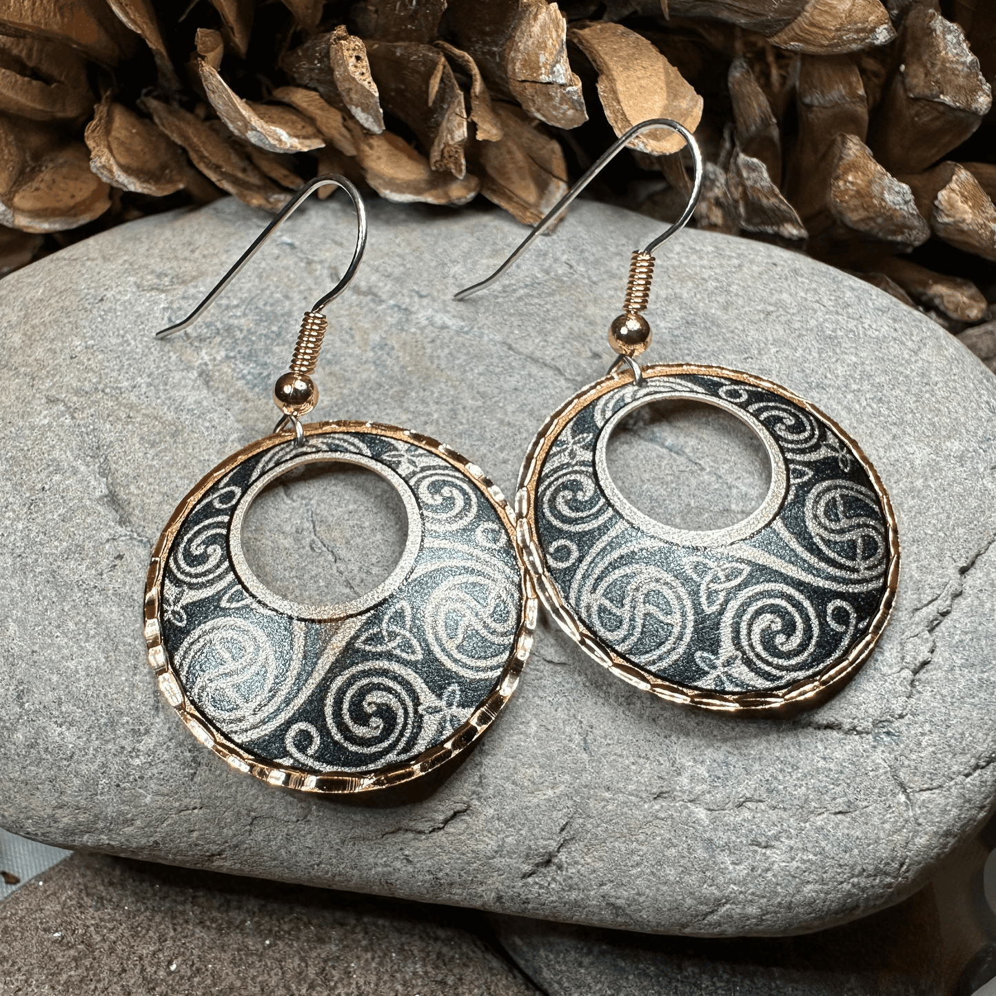 Renewal Celtic Spiral Copper Earrings -