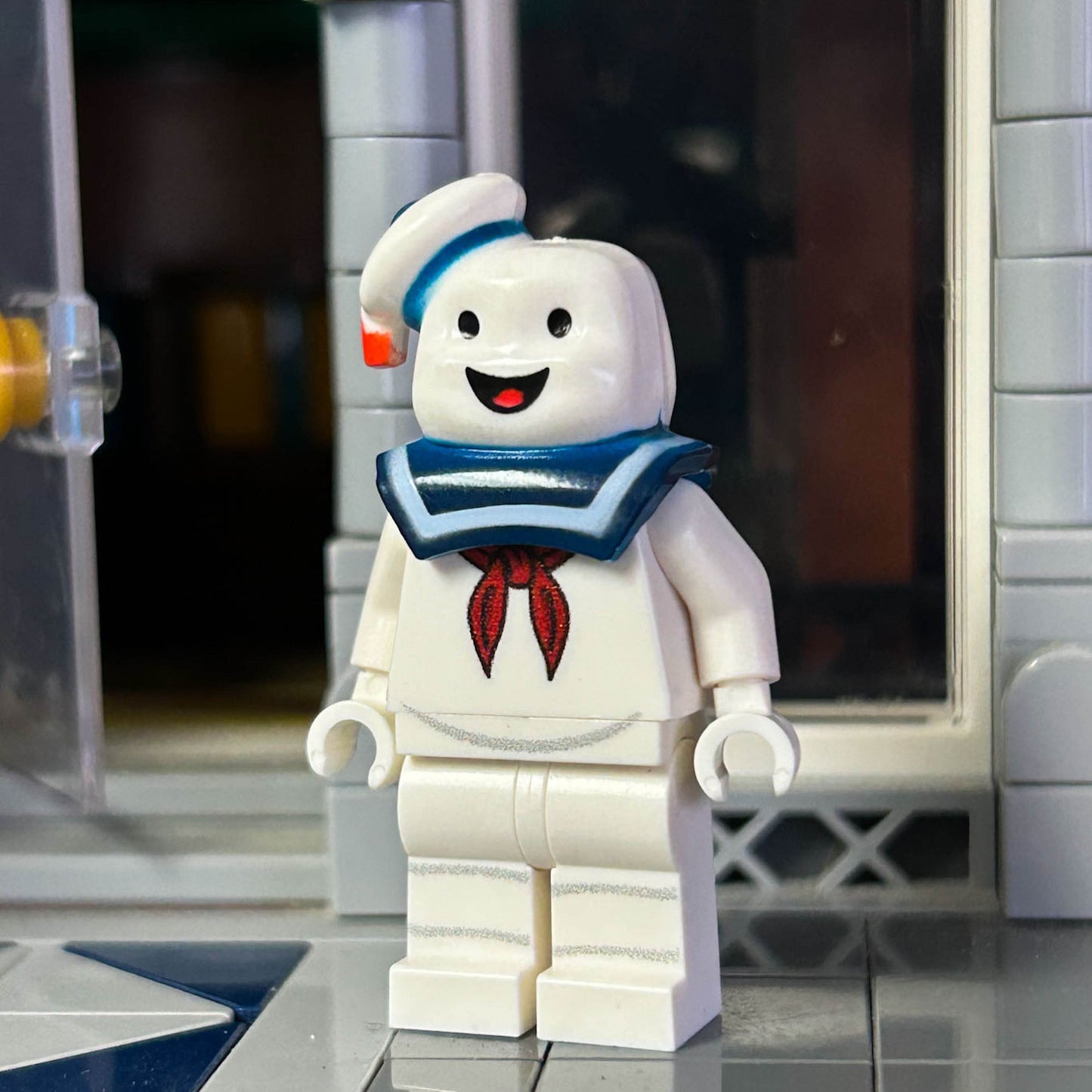 Marshmallow Man Minifig made using LEGO parts -