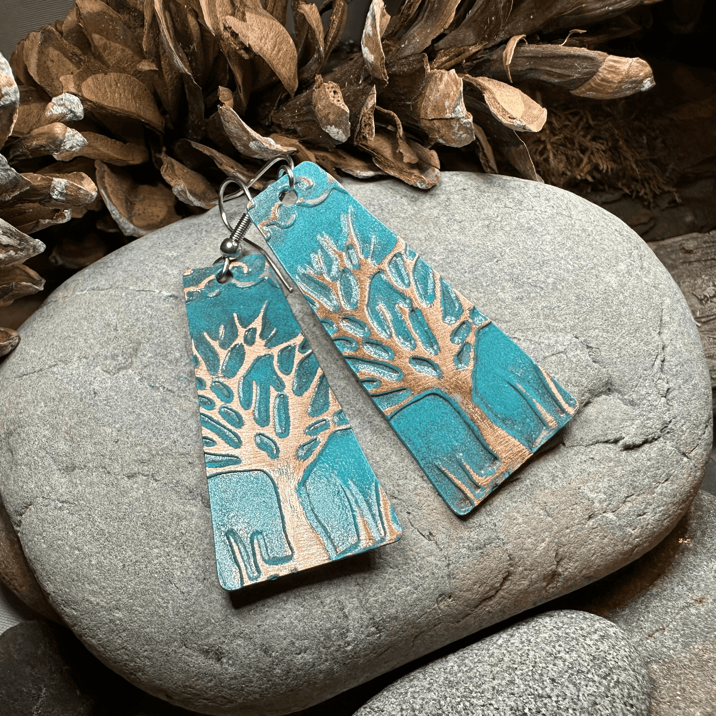 Homeward Tree of Life Copper Earrings -