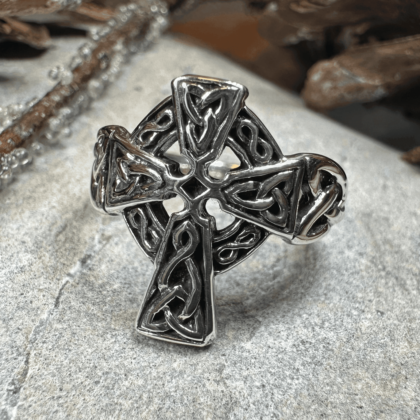 Classic Celtic Cross Ring - 5