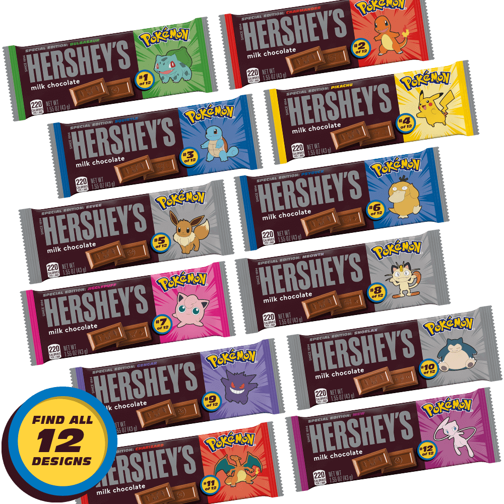 HERSHEY'S Milk Chocolate Pokémon Special Edition Candy Bar (43g)