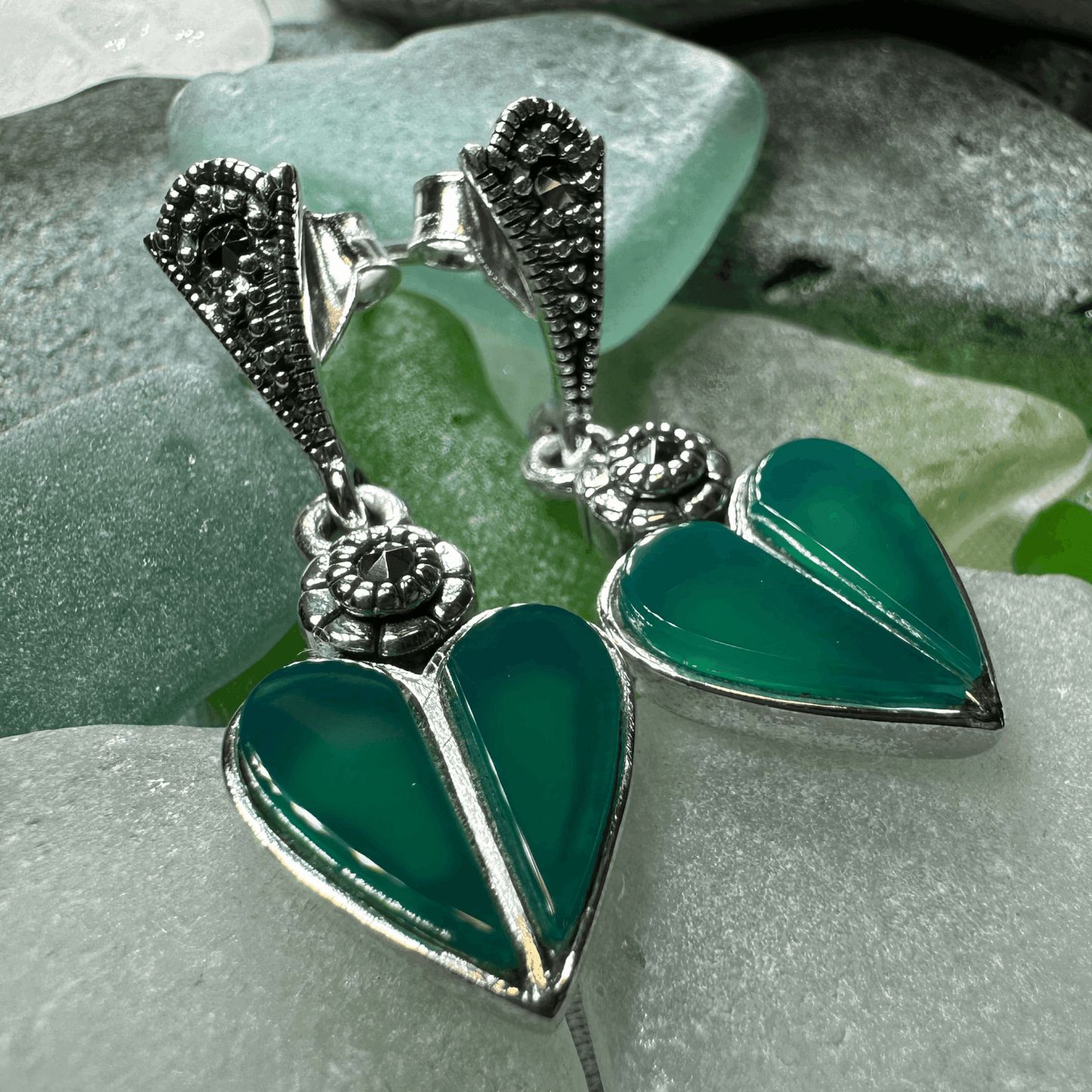 Aubrina Celtic Heart Earrings -