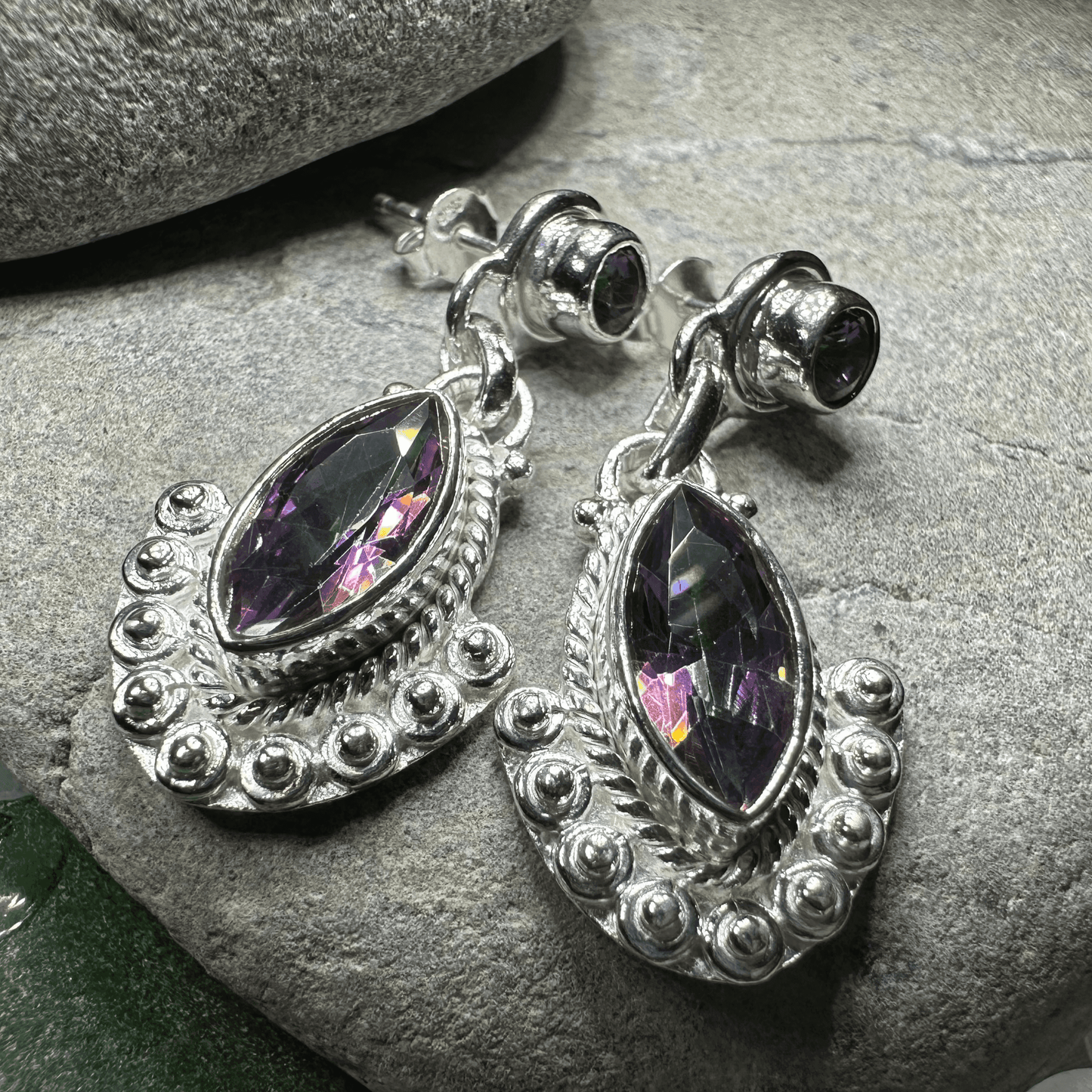 Lesedi Celtic Post Earrings - Moonstone