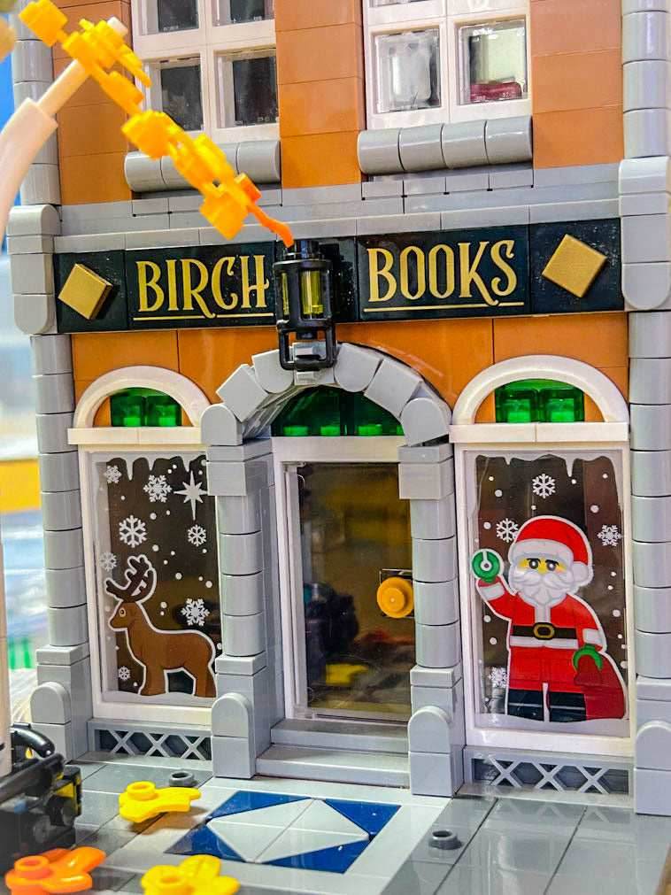 Christmas Reindeer Winter Village 4x6 Glass Window made with LEGO part - B3 Customs -