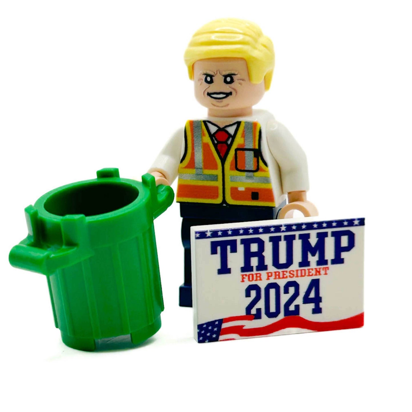 Garbage Man President Trump Minifig - B3 Customs -