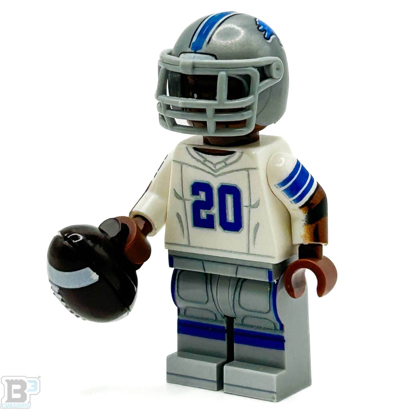 #20 RB Barry Detroit Lions Football Player Minifig - B3 Customs -