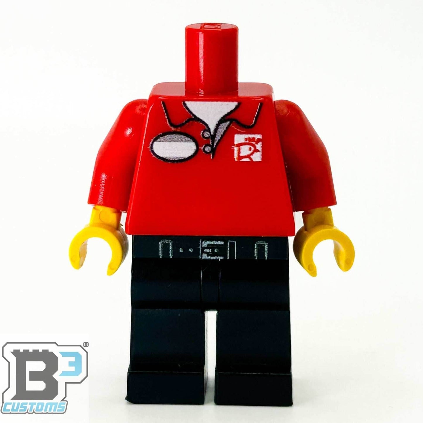 Brick-Fil-A Employee Minifig Body - B3 Customs -