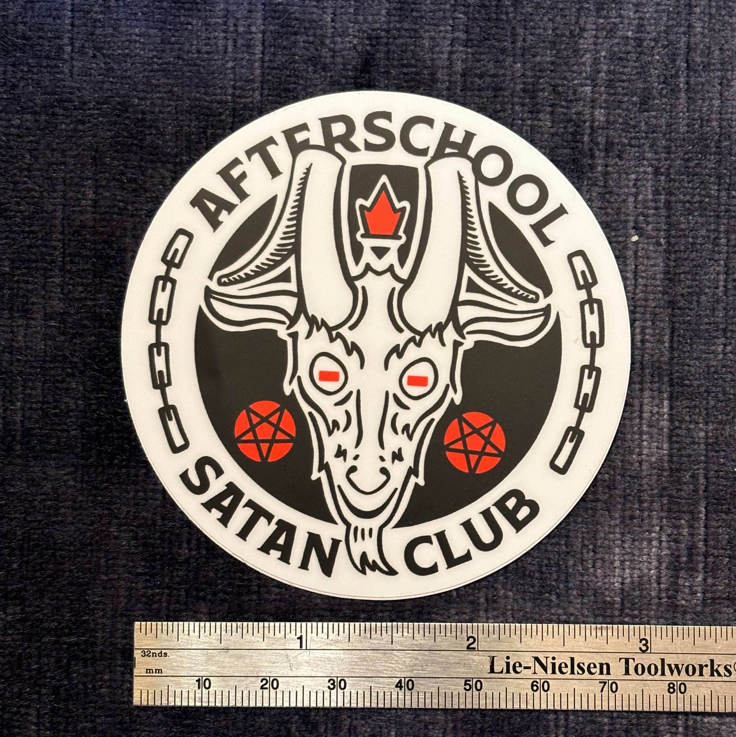 AfterSchool Satan Club (aka D&D Club) Vinyl Sticker - White
