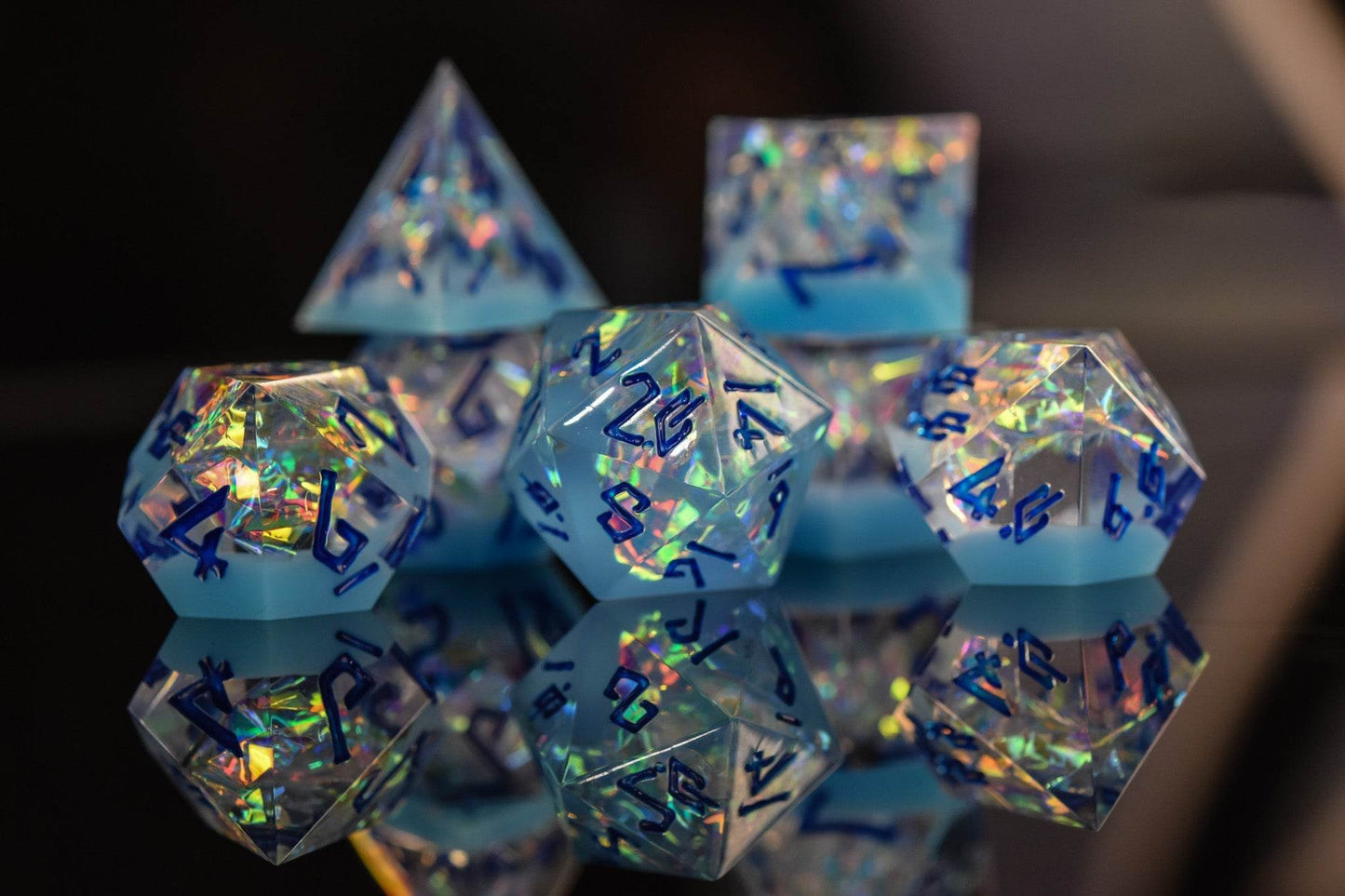 Ice Storm Sharp-Edged Resin Dice Set 'PRE-ORDER | SPRING EVENT DEAL' -