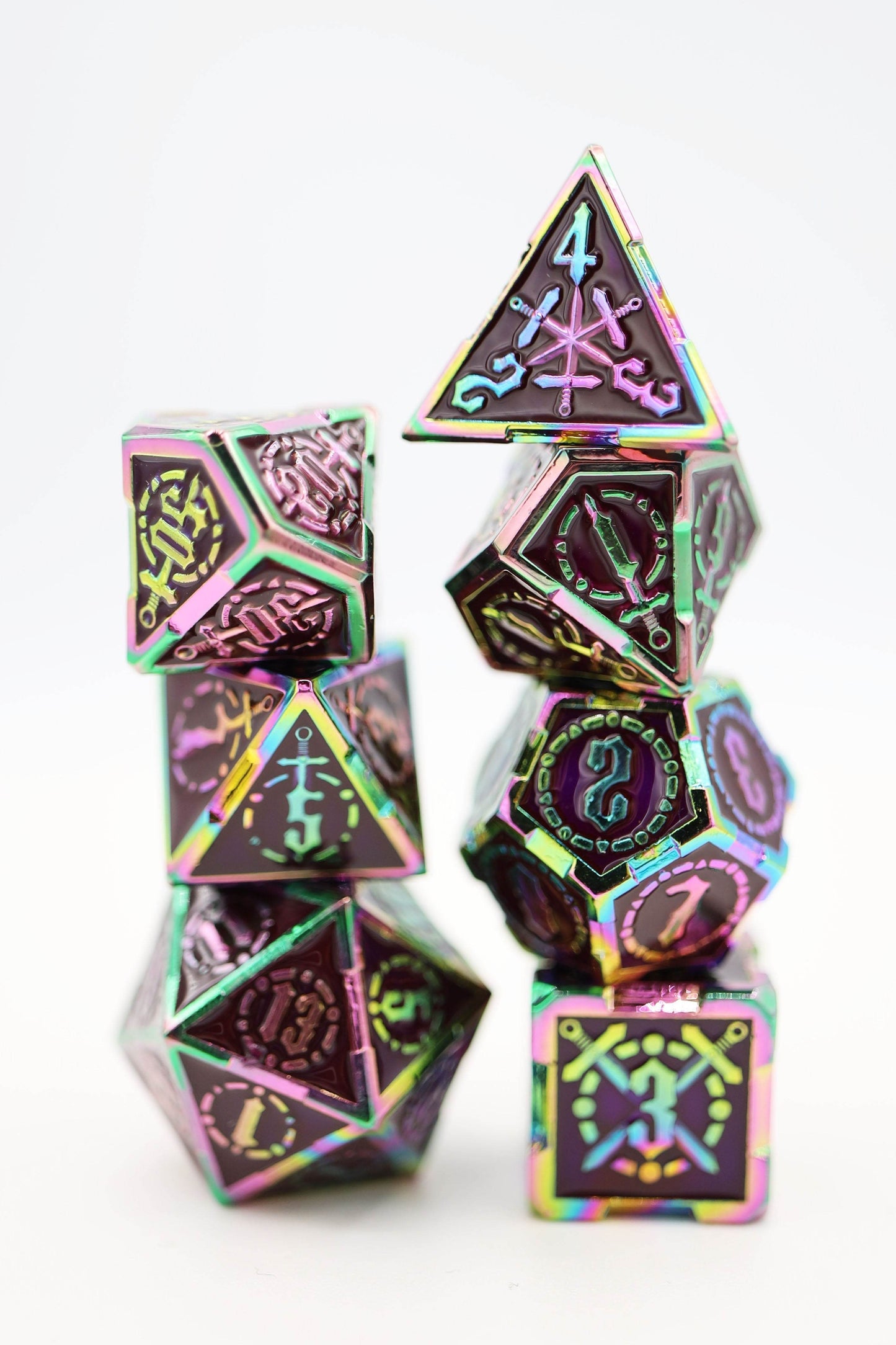 Crossed Swords: Imperial Gem Sword - Metal RPG Dice Set -
