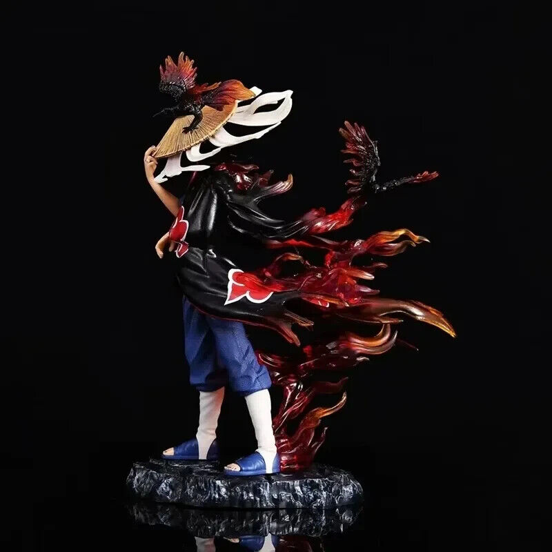 Itachi Uchiha Figure, Akatsuki Crows Red and Black Flames Amaterasu Figurines