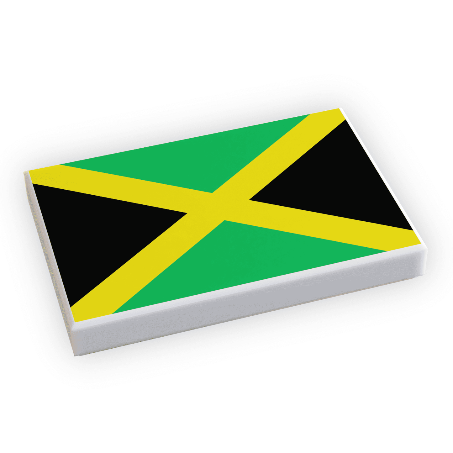 Jamaica Flag (2x3 Tile) made using LEGO part -