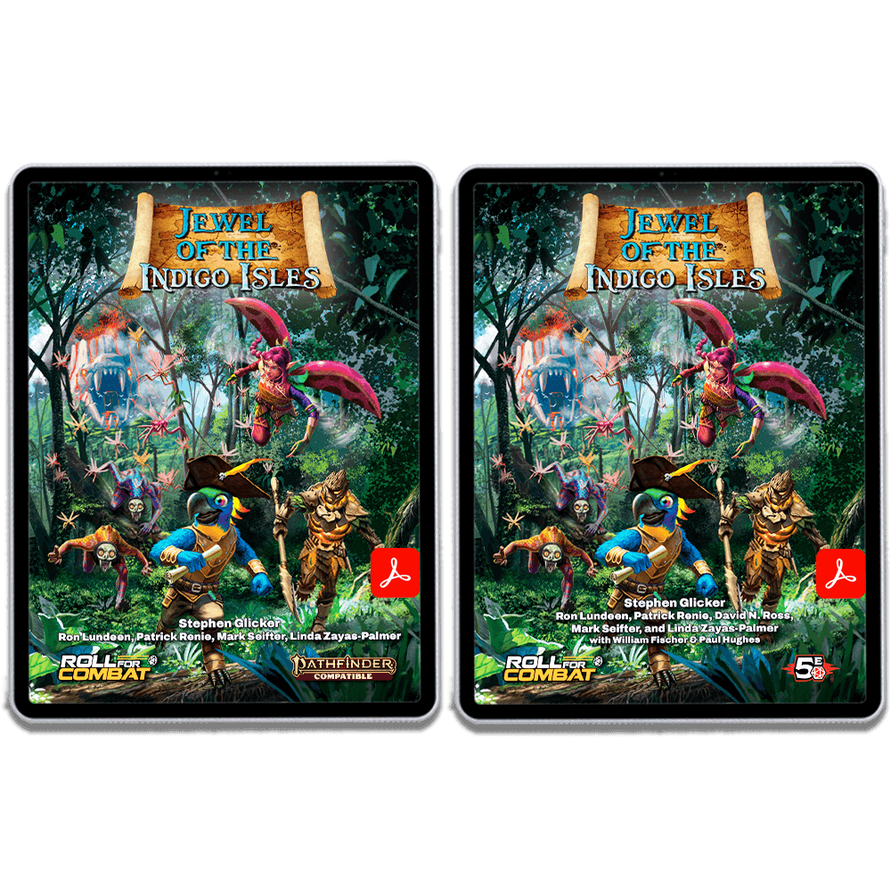 Jewel of the Indigo Isles PDF - D&D 5E and Pathfinder 2e / PDF