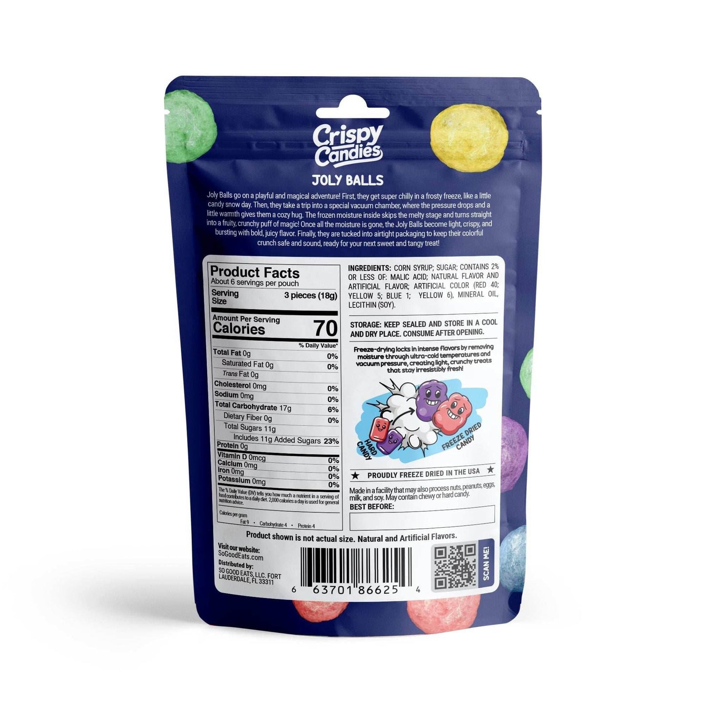 Crispy Candies - Jolly Balls Freeze Dried Candy 114g -