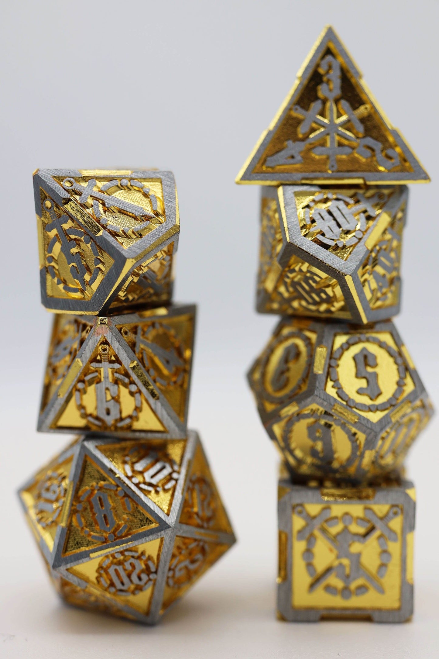 Crossed Swords: King Slayer's Sword - Metal RPG Dice Set -