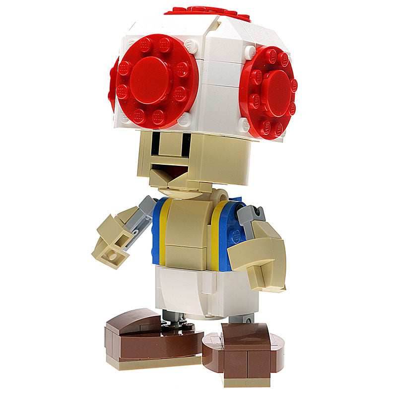 Custom Super Mushroom Head Figure made using LEGO parts - B3 Customs -