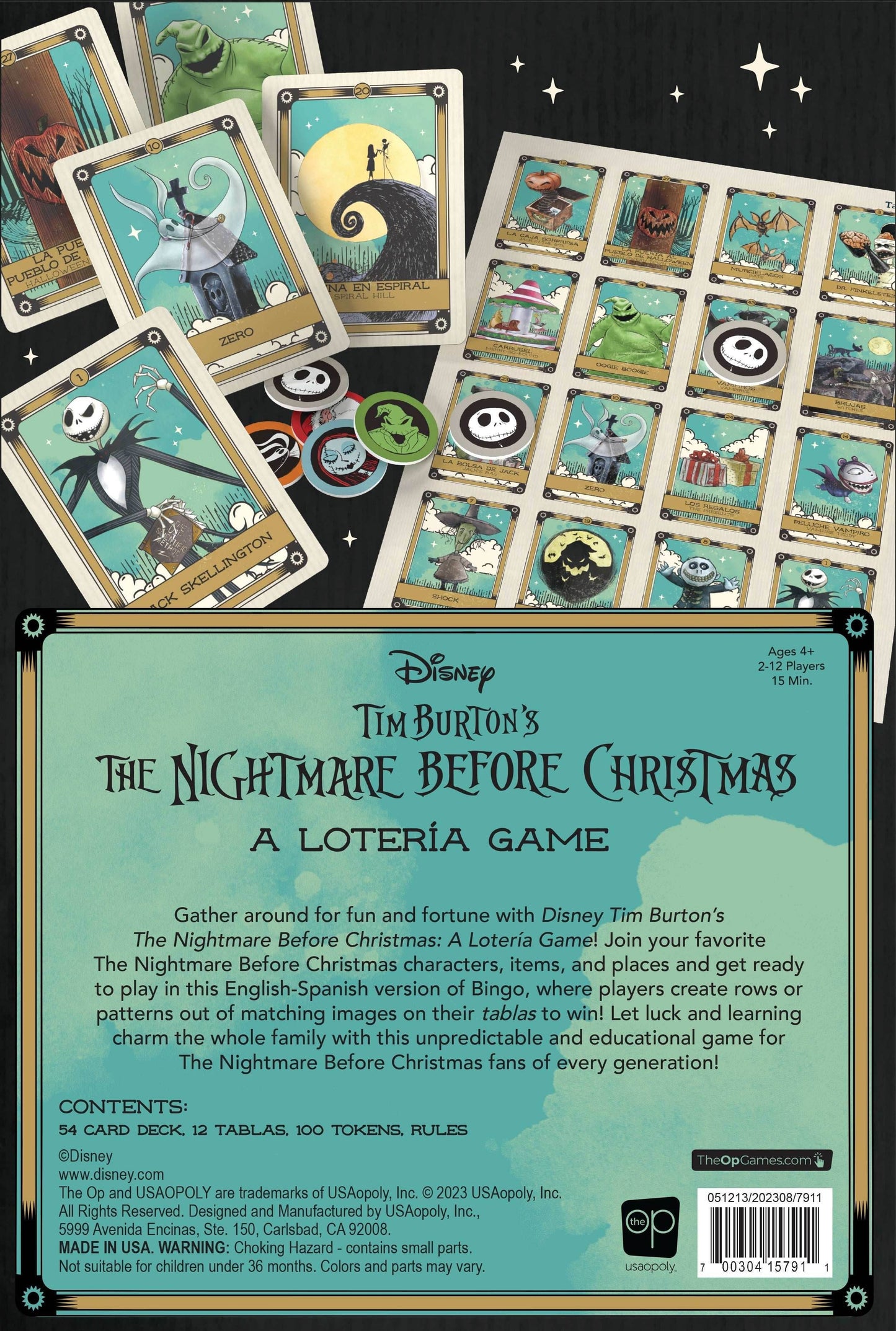 Lotería: Disney Tim Burton The Nightmare Before Christmas -