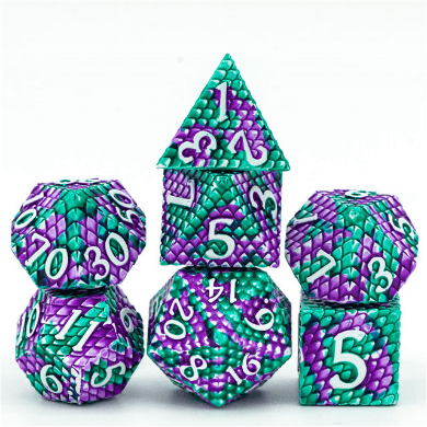 Dragon Scale: Lagoon - Metal RPG Dice Set -