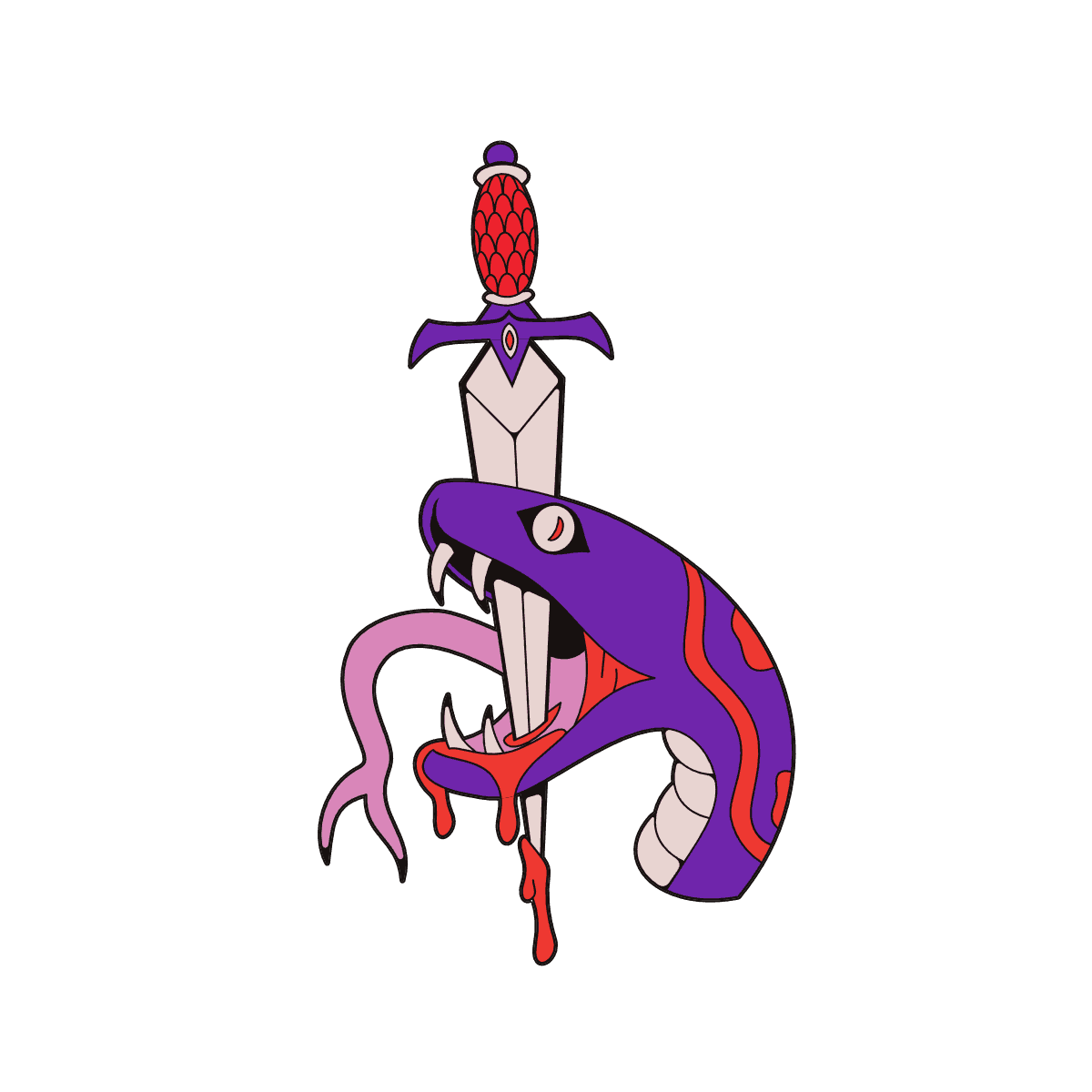 Lock Jaw Enamel Pin -