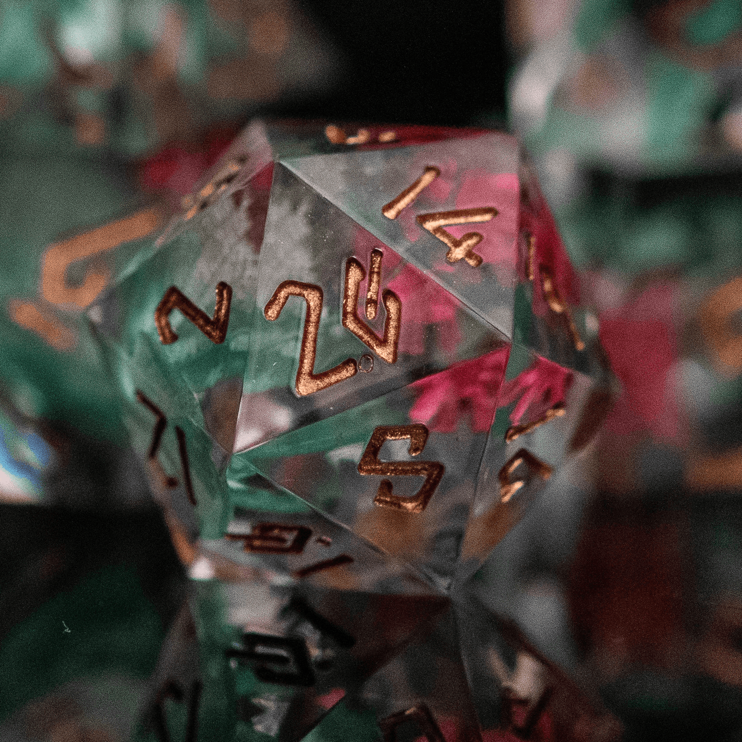 Lotus Blossom Sharp-Edged Resin Dice Set 'PRE-ORDER | SPRING EVENT DEAL' -