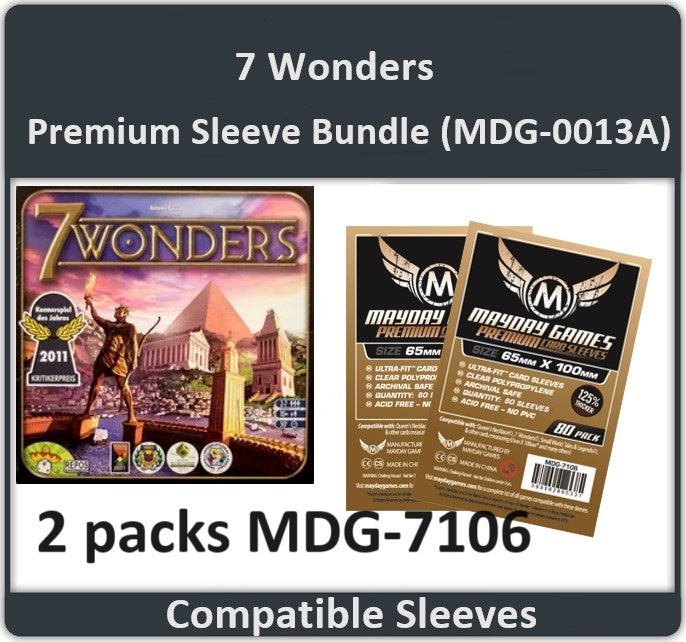 "7 Wonders" Compatible Card Sleeve Bundle