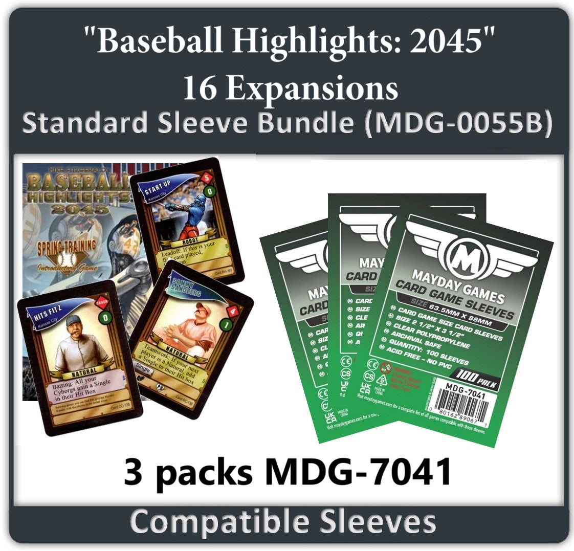 "Baseball Highlights: 2045- Expansions" Compatible Card Sleeve Bundle