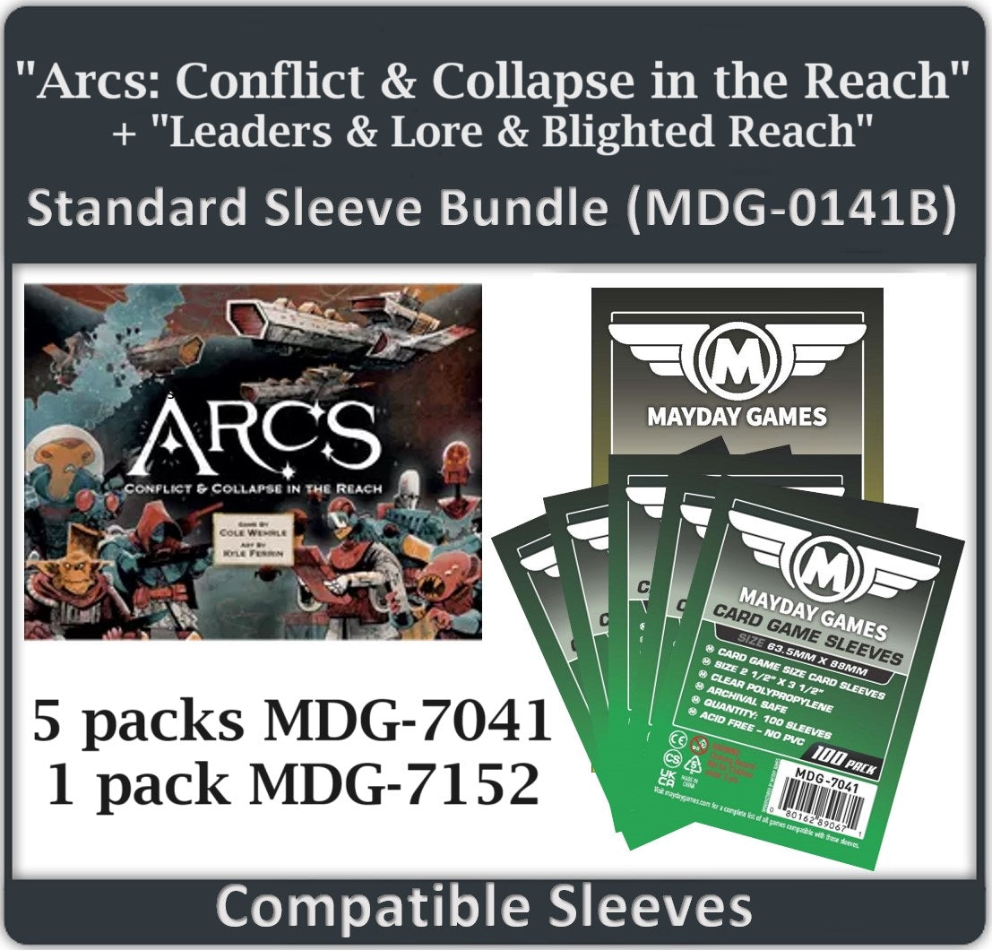"Arcs: Conflict and Collapse in the Reach + Leaders & Lore, and Blighted Reach" Compatible Card Sleeve Bundle