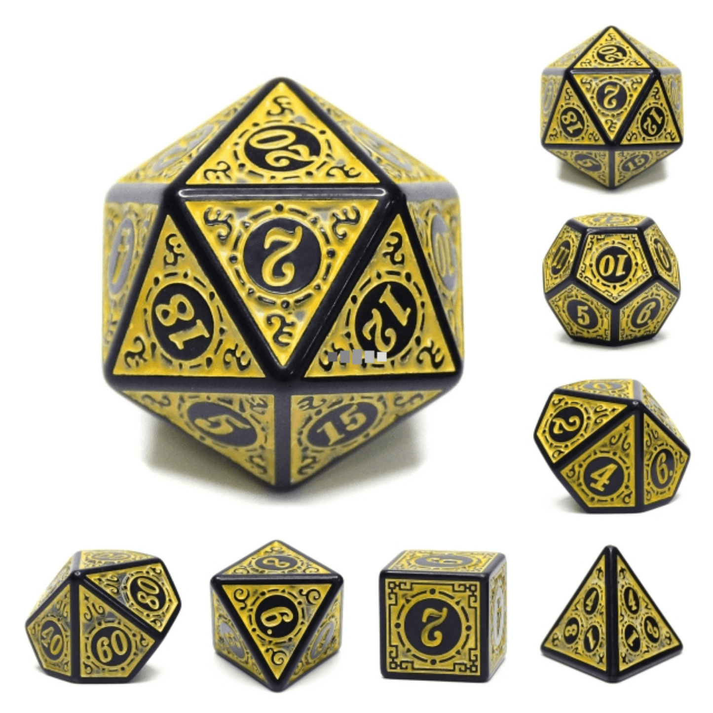 Magic Flame - Yellow RPG Dice Set -