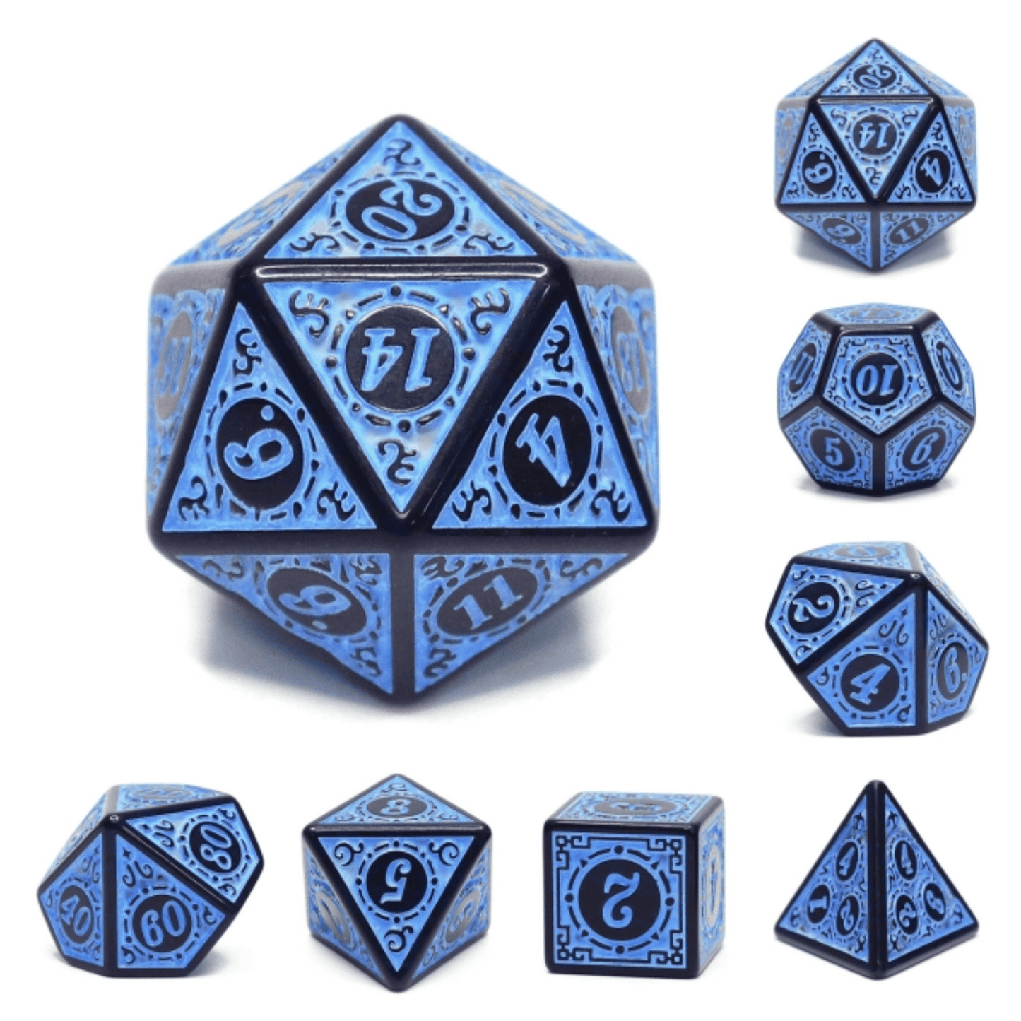 Magic Flame - Blue RPG Dice Set -