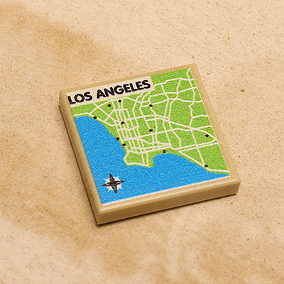 B3 Customs® Los Angeles, CA Map (2x2 Tile) -