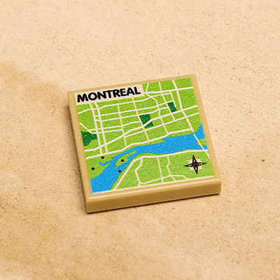 B3 Customs® Montreal, Canada Map (2x2 Tile) -