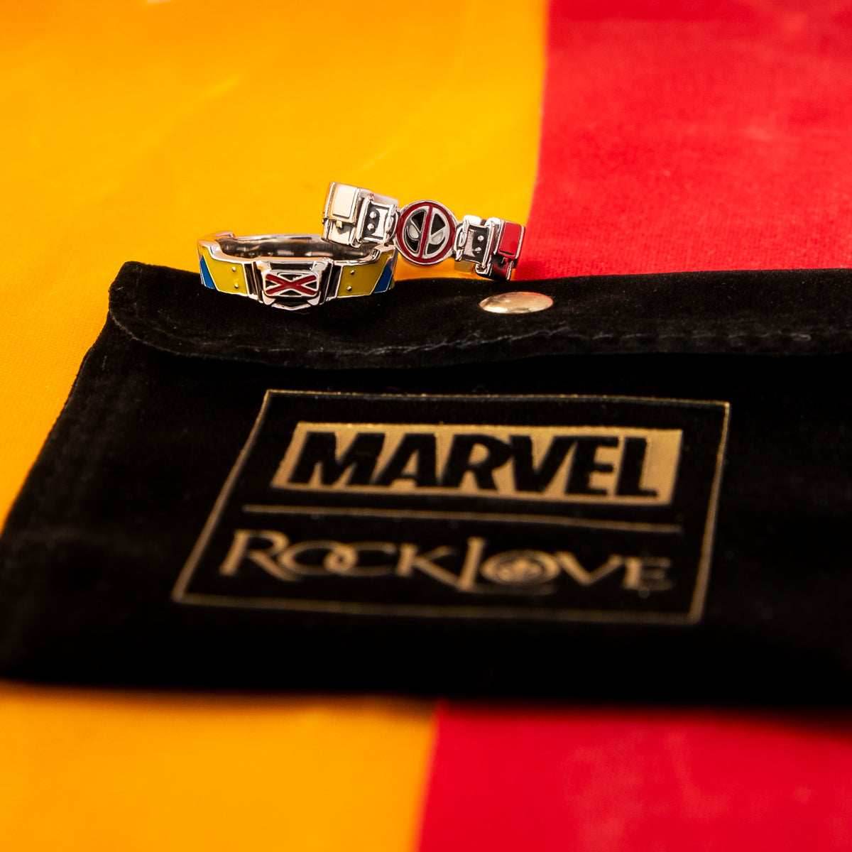 Marvel X RockLove MARVEL STUDIOS DEADPOOL AND WOLVERINE Deadpool Belt Ring - Size 6