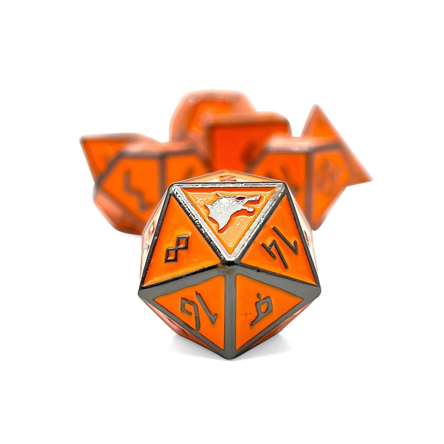 Molten Lava - Norse Themed Metal Dice Set -