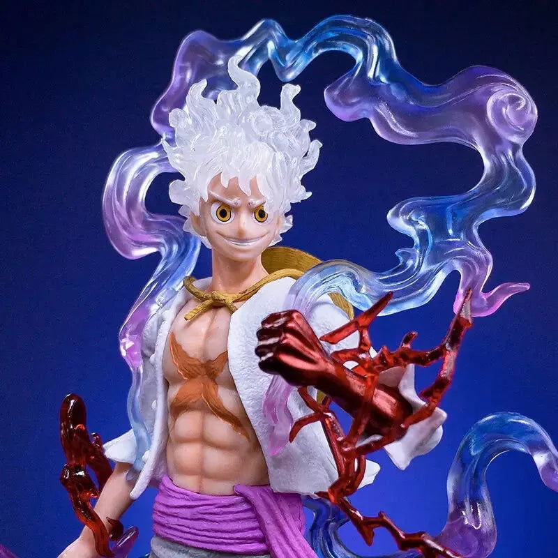 Monkey D. Luffy Figure, Gear Five Nika Sun God One Piece Figurines PVC Statues 8 in