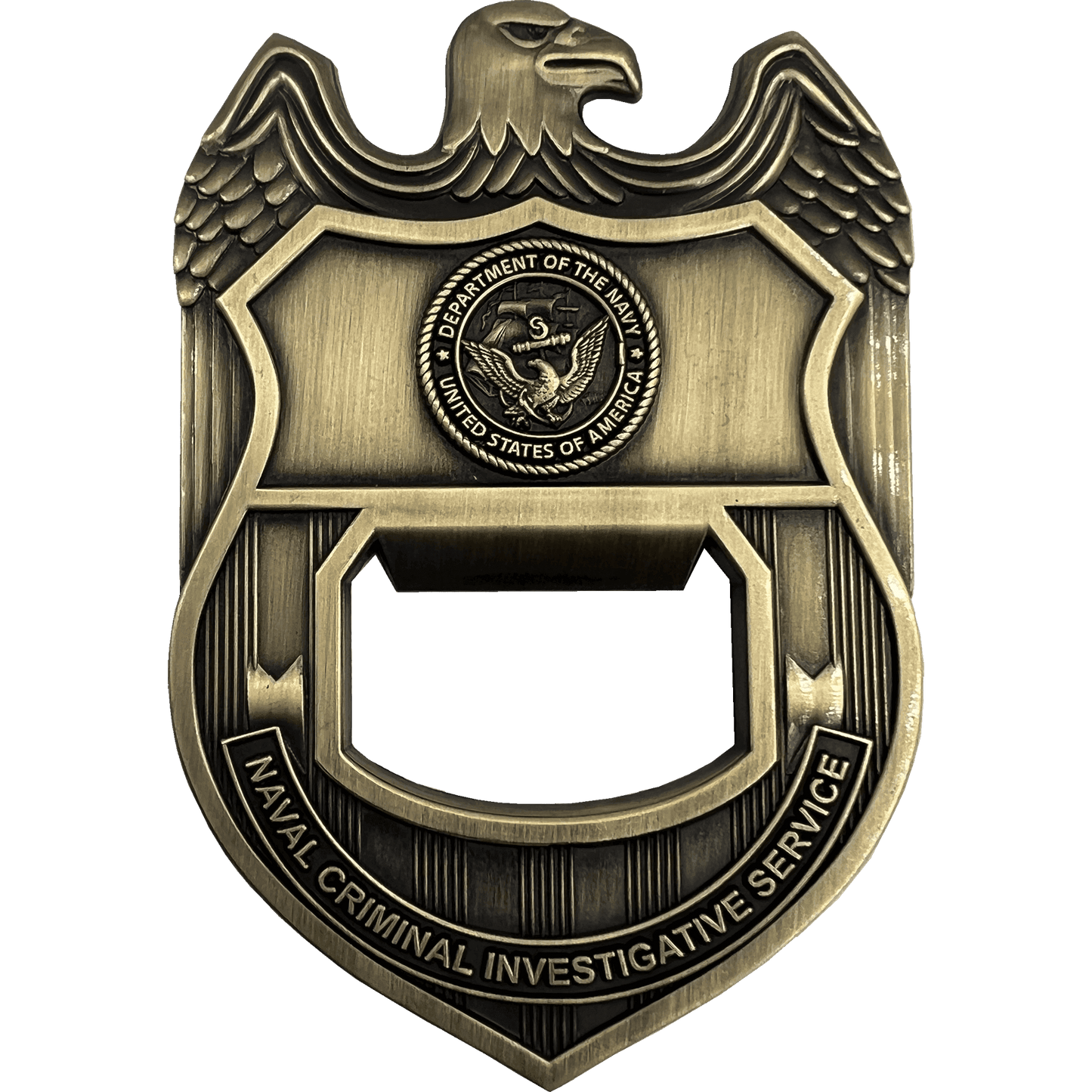 EL13-001 NCIS Special Agent Naval Criminal Investigative Service Challenge Coin Bottle Opener Navy -