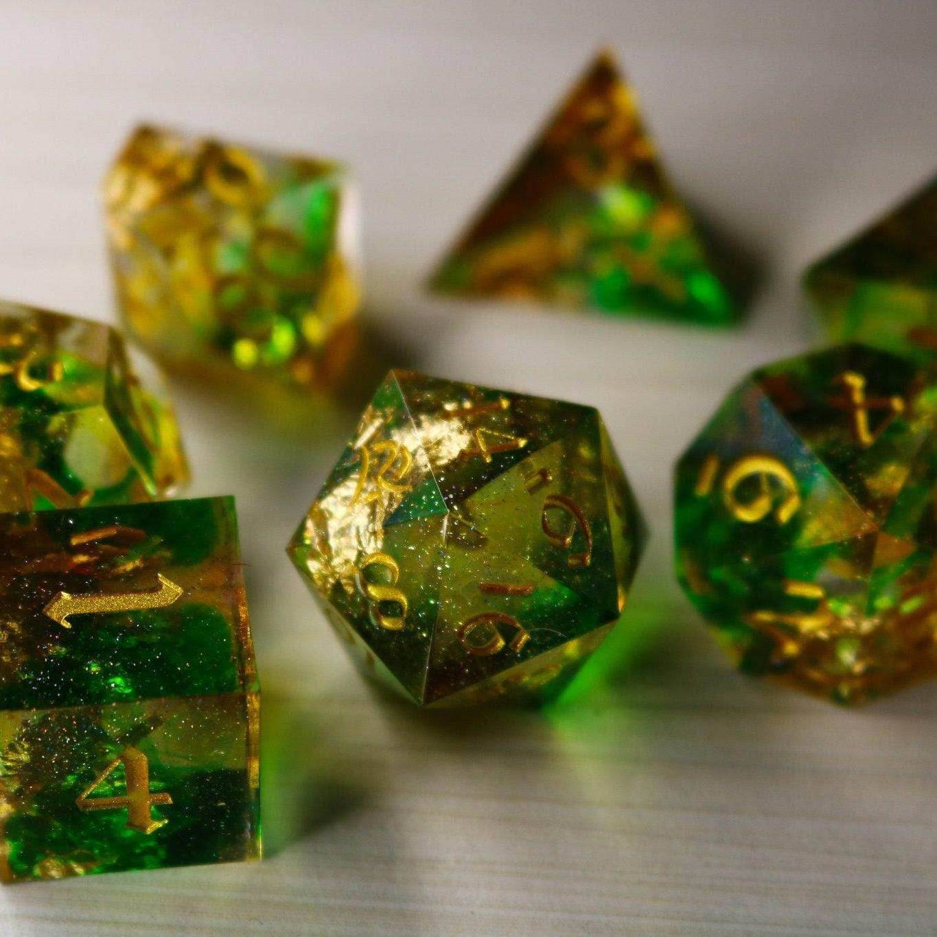 Nebula Handmade Sharp Edge Resin DND Dice Set - Only 1 D20