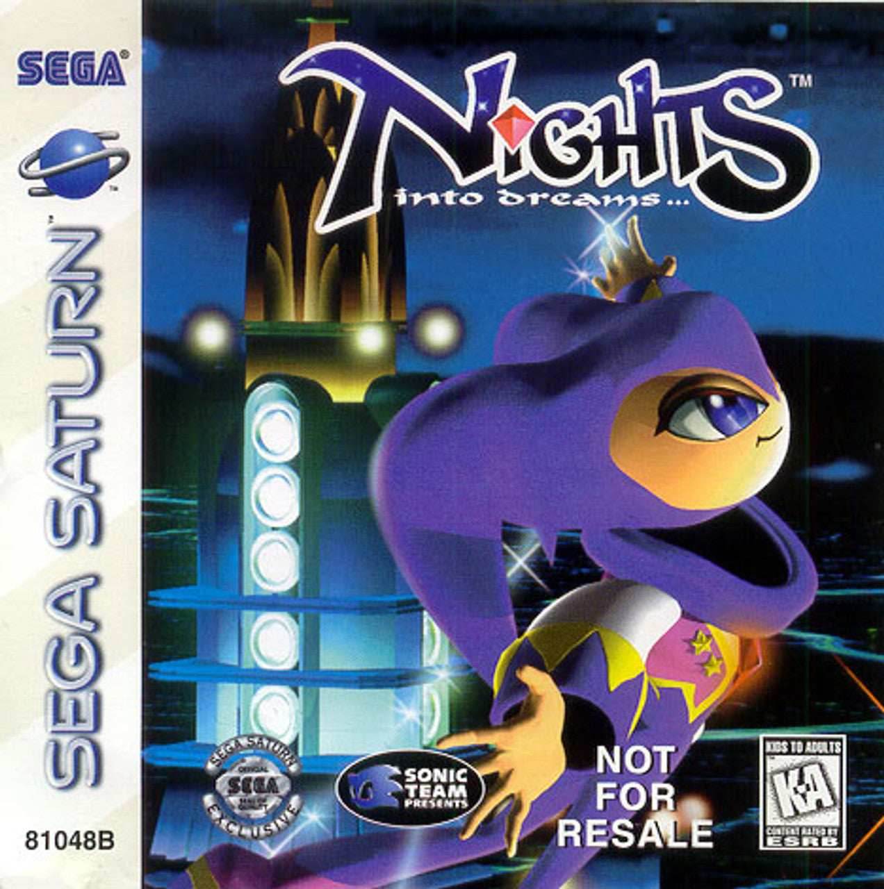 NiGHTS into Dreams... (Not For Resale Variant) (Sega Saturn) - Game Manual Only