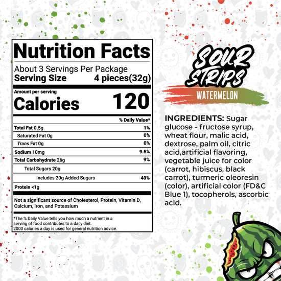 Sour Strips Watermelon (104g) -