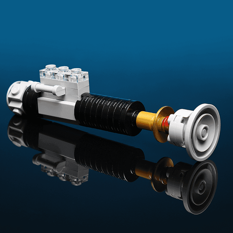 Old Ben Mini Lightsaber Building Kit made using LEGO parts - B3 Customs -