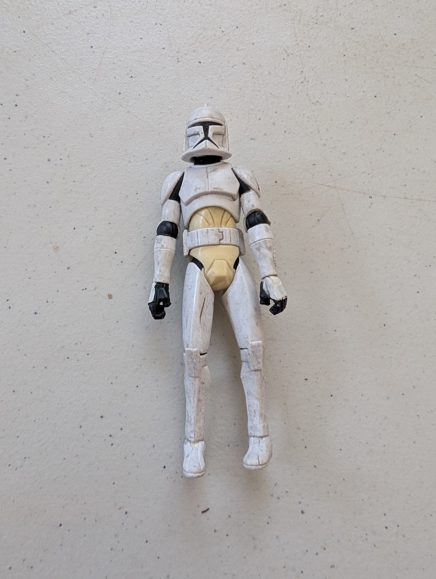Clone Trooper Star Wars Clone Wars Classic White Animated Dirty(Vintage, Action Figure, Missing parts/accessories, Collectable, Toy)