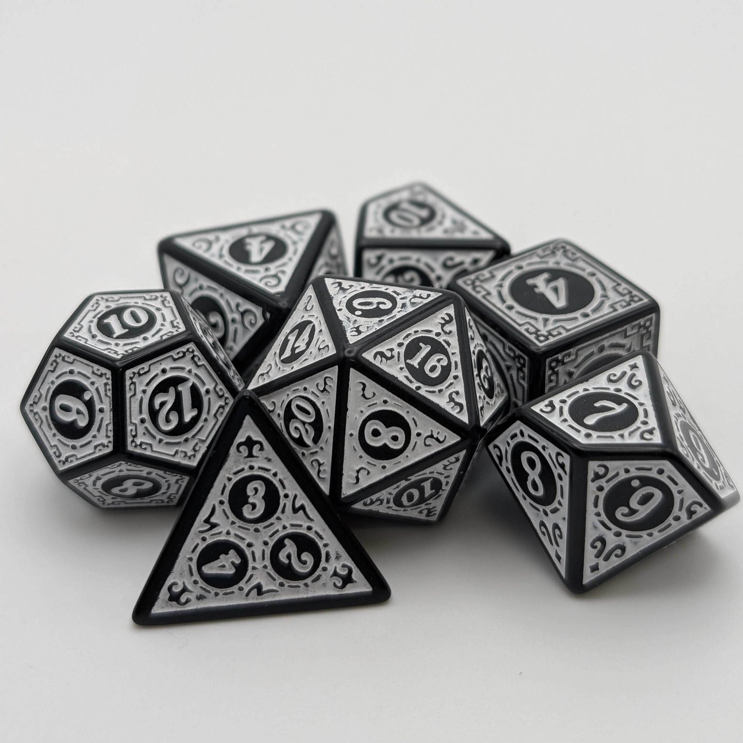 Enchanted Zen - 7 Piece DnD Dice Set | Acrylic RPG Gaming Dice -