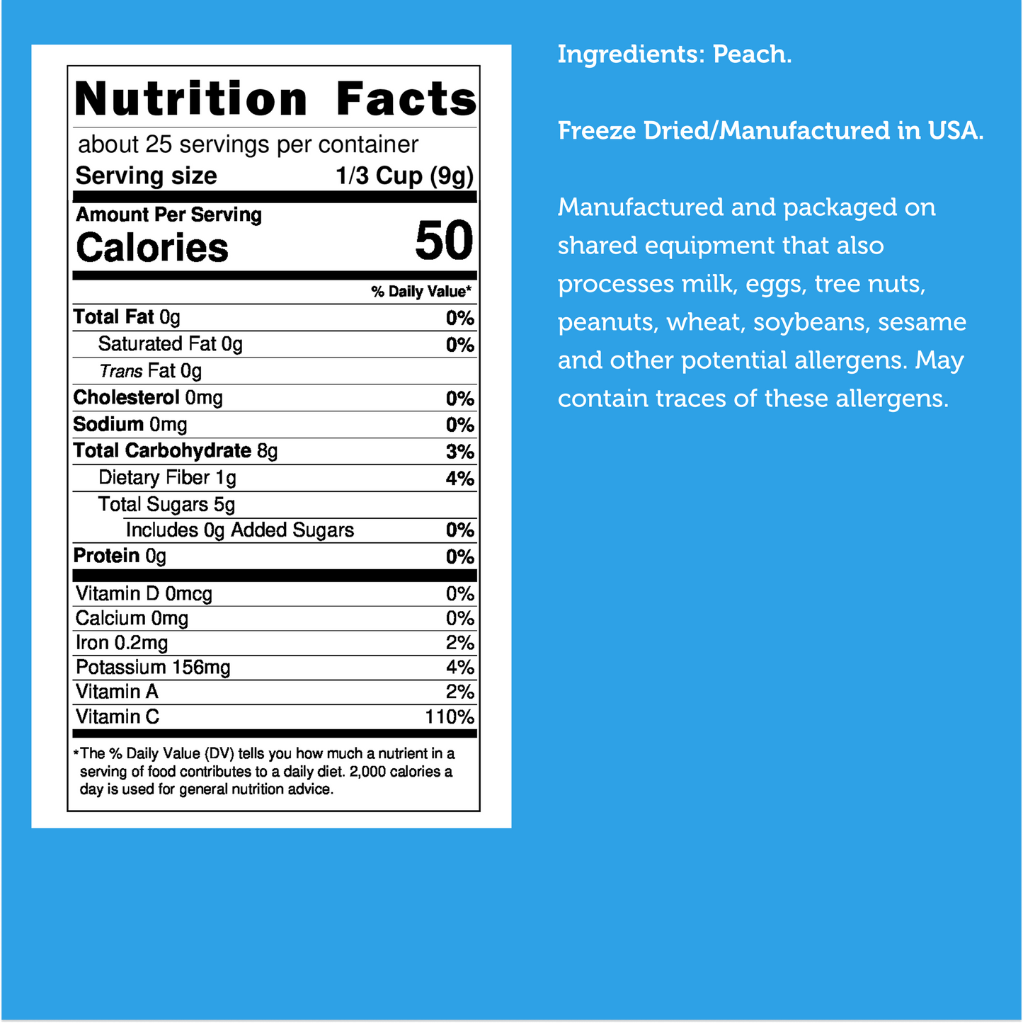 Freeze Dried Peach