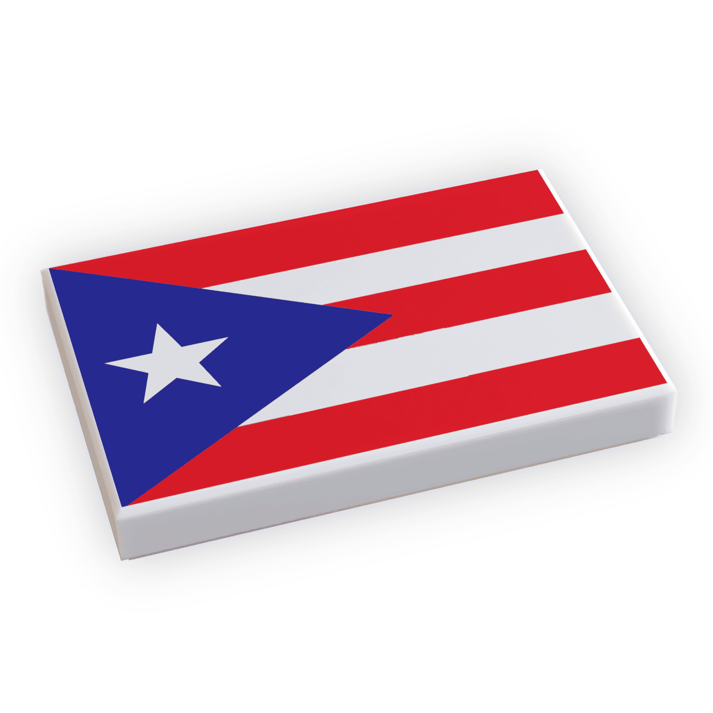 Puerto Rico Flag (2x3 Tile) made using LEGO part -