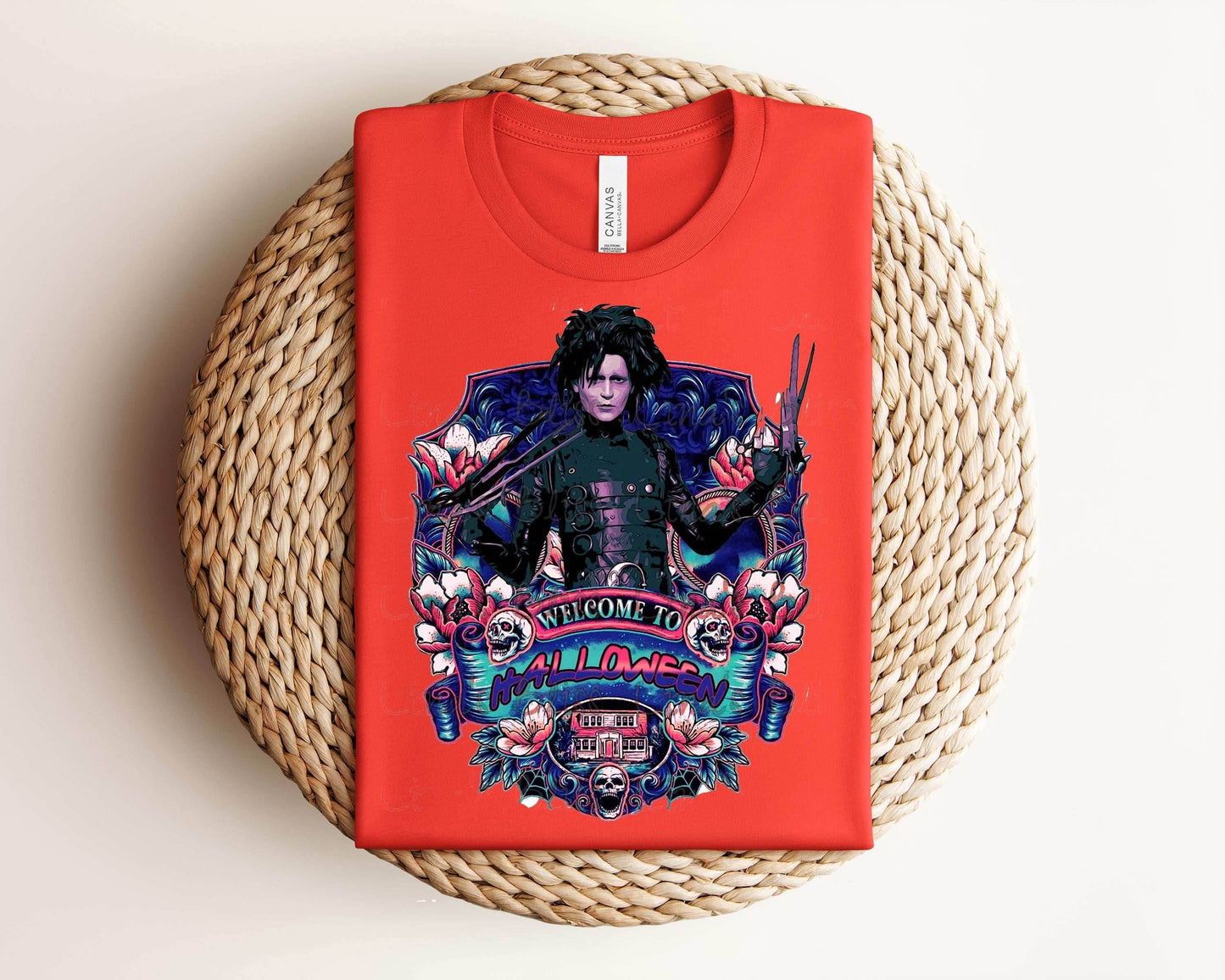 Edward Scissorhands Welcome to Halloween Graphic Tee - S