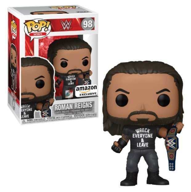 Funko POP WWE: Roman Reigns with Title, Wreck Everyone and Leave, Amazon Exclusive -
