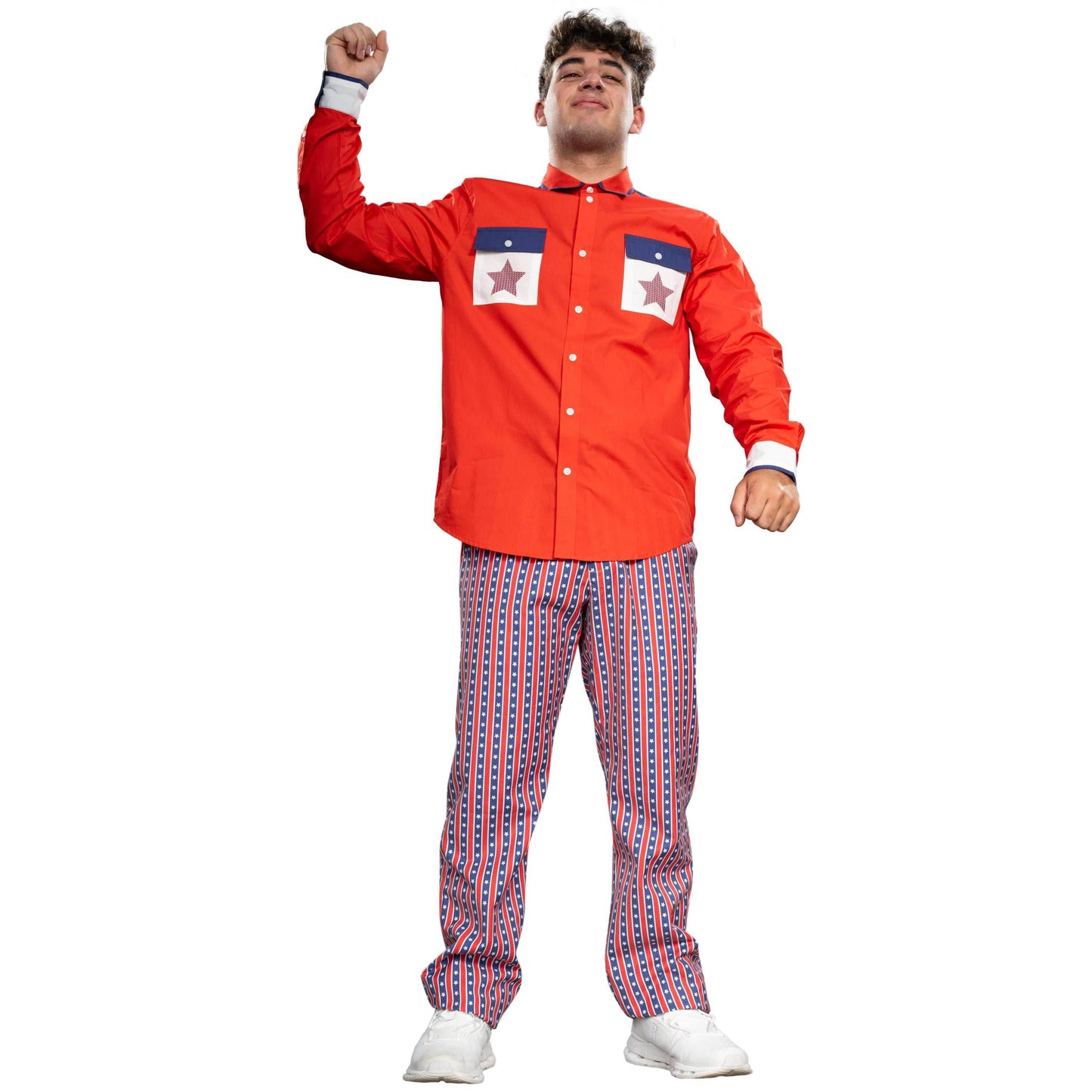Roy Munson Character Bowling Movie Halloween Cosplay Shirt and Pants Costume Set - S