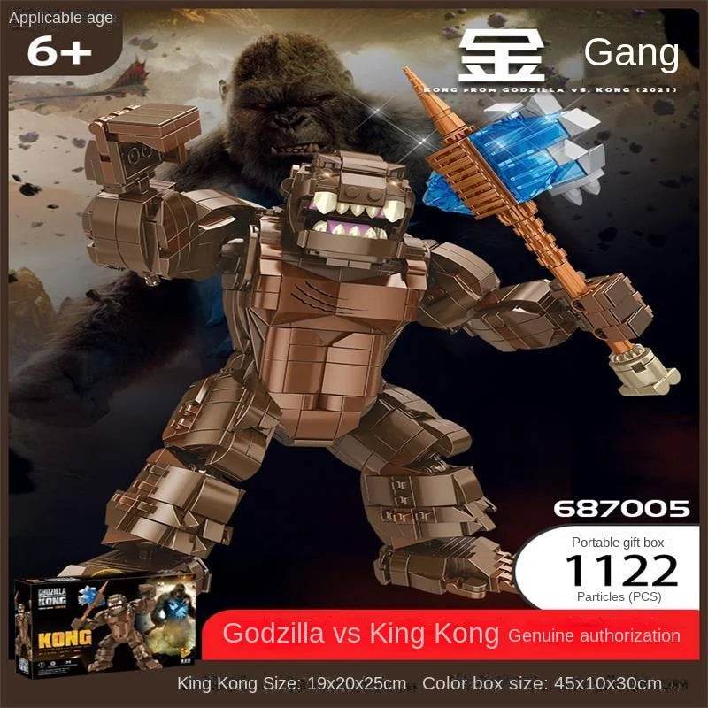 Assembling building blocks compatible with LEGO Godzilla vs. Kong, difficult assembly model, mechanical monster ornament toy - King Kong 1122pcs