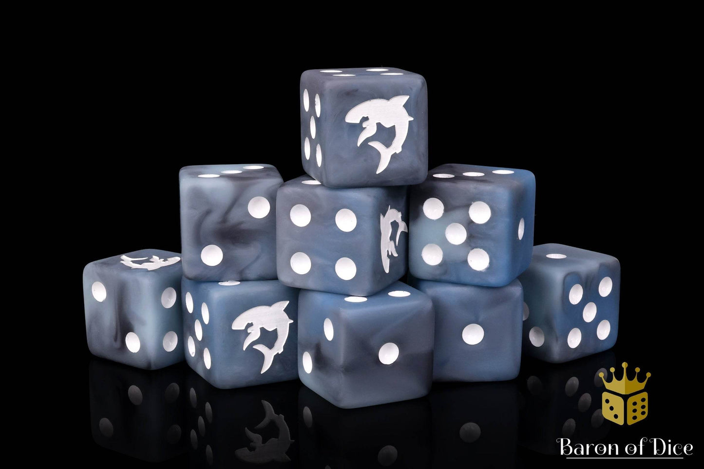 Carcharodon "Great White Shark" - Void Grey Dice