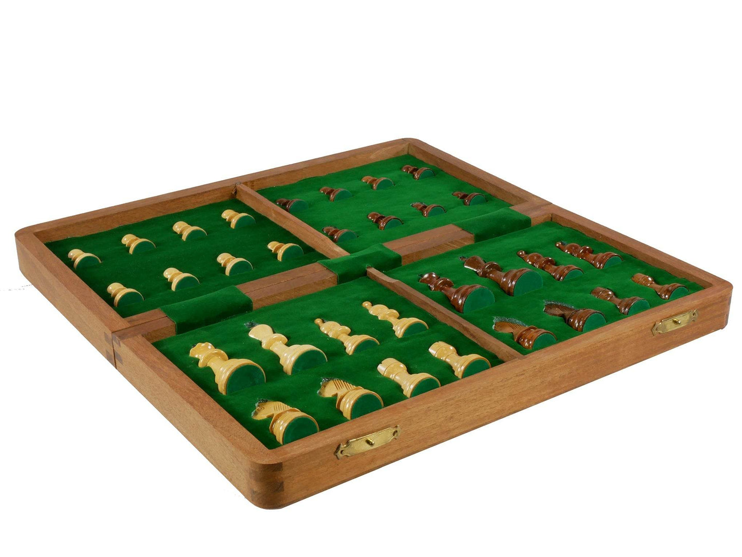 Chess Set - 14" Folding wood Magnetic Chess Set