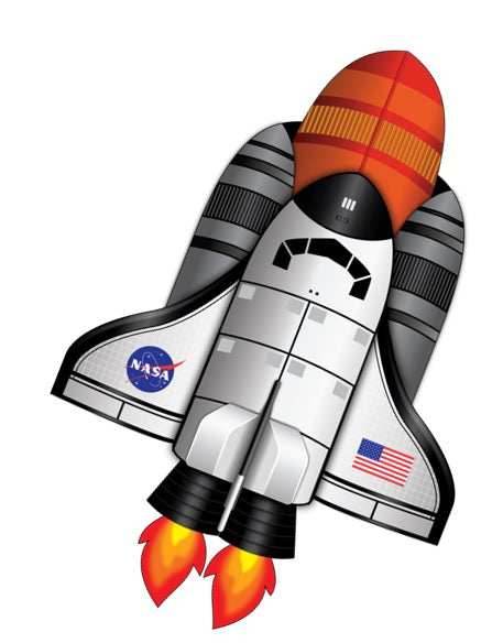 58 INCH tallSuperSize Ultra Shuttle Booster Ripstop Nylon Spaceship And Rocket Booster Kite -